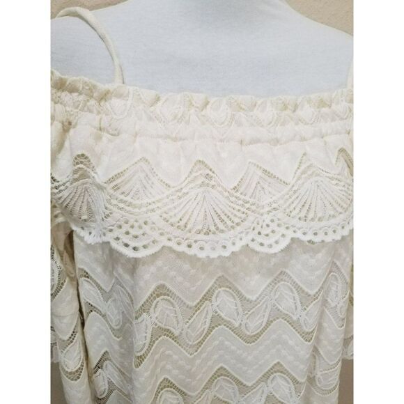 NWT ViVi By Violet Weekend Off the Shoulder Lace Dress Size S - Picture 3 of 6